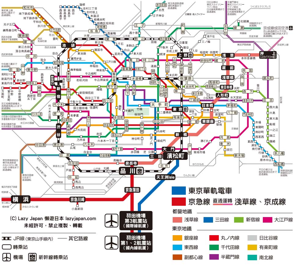 第一次来日本也不用担心！从羽田机场出发到各地的交通路线