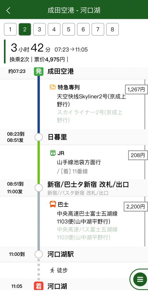 2024最新！成田机场到河口湖的交通方式推荐  T12